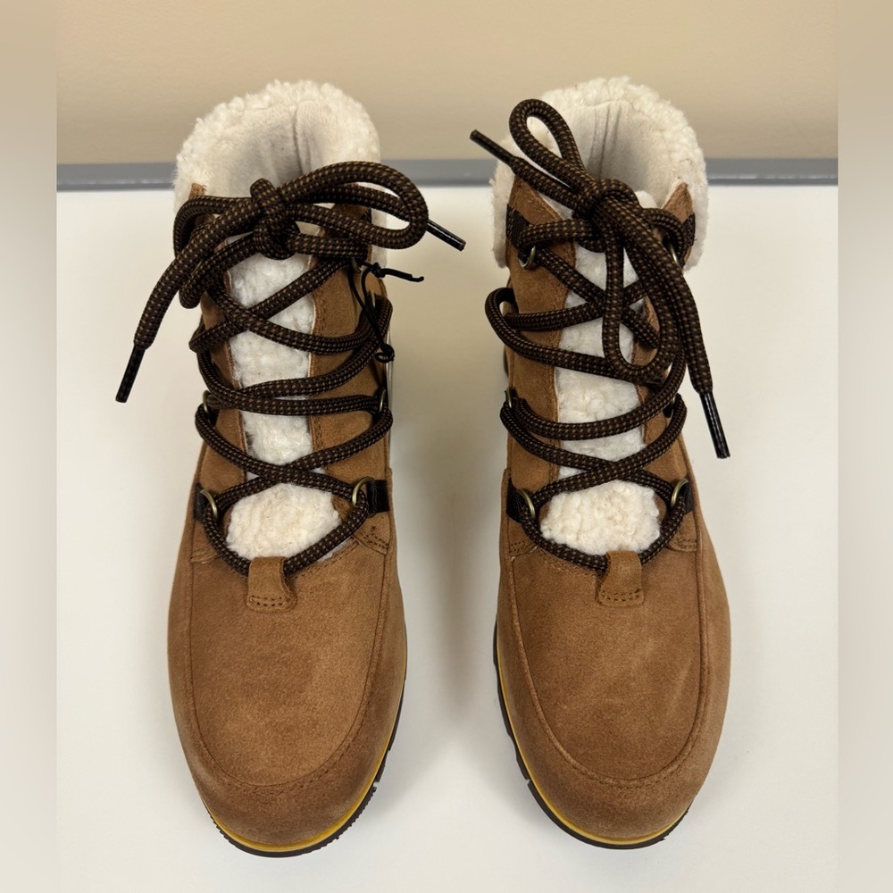 NWT Sorel Harlow Lace Cozy in Velvet Tan / Blackened Brown - Picture 3 of 7